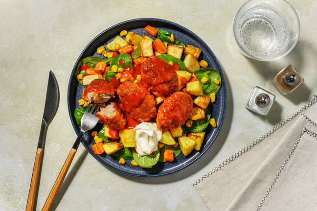 Hot Sauce-Glazed American Pork Rissoles