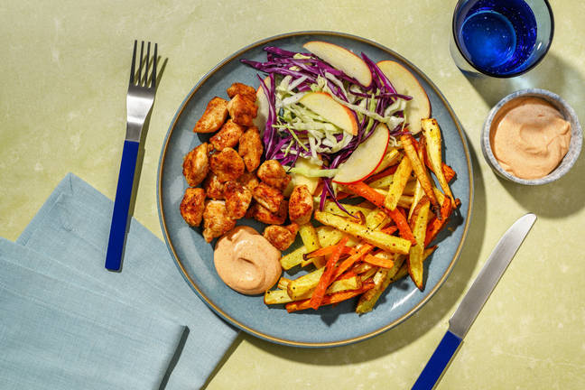 Jerk Honey Chicken & Veggie Fries