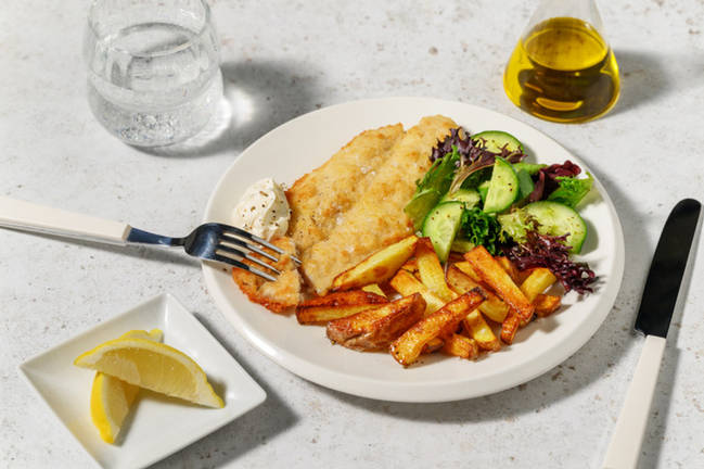 Zesty Breaded Basa and Chips