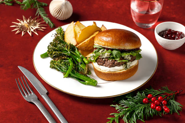 Blue Cheeseburger and Wedges