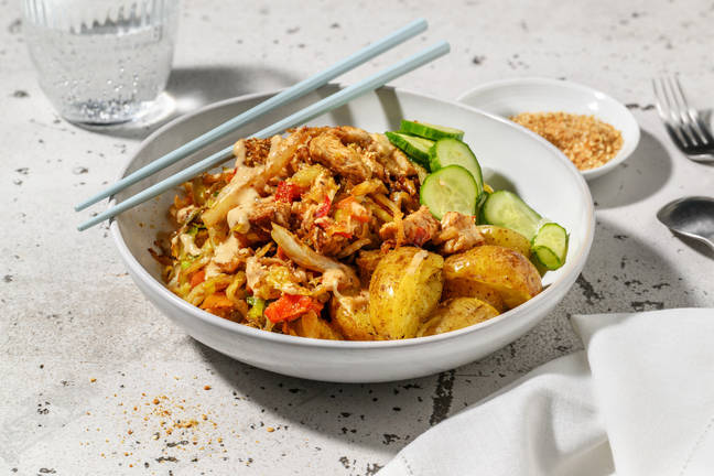 Kalkoenbowl met bulgogi-dressing 