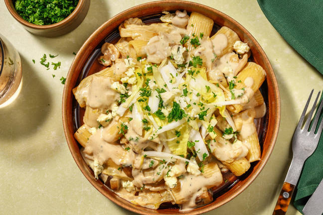 Creamy Blue Cheese Rigatoni