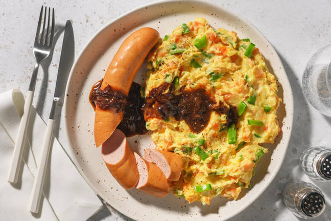 Stoemp met varkensrookworst