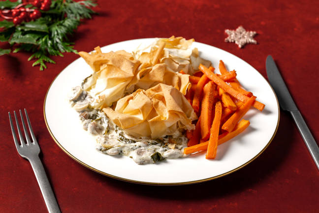Winter Warmer Truffle Mushroom, Spinach and Filo Pie