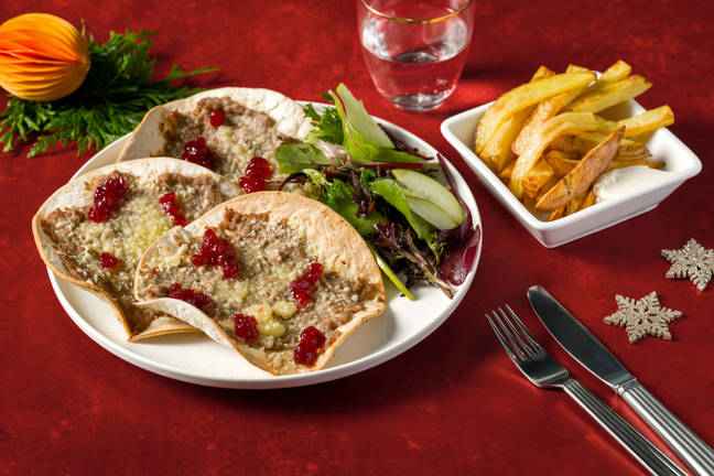 Cheesy Sausage Stuffing Smashed Tacos and Chips