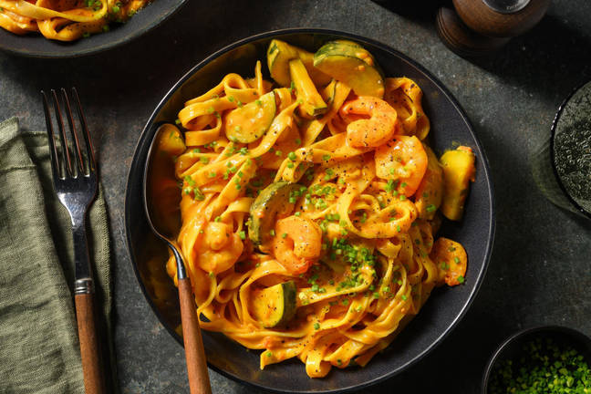 Scampi à la diable et tagliatelle fraîches