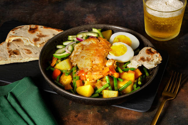 Surinaamse stijl kipcurry met roti