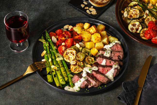 21 Day Aged Rump Steak and Mustard Cream Sauce