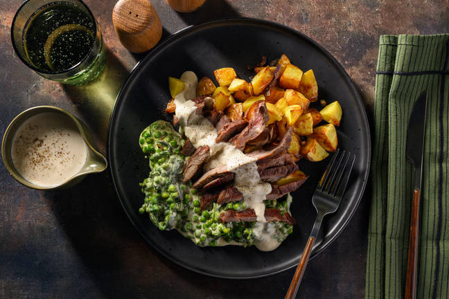 21 Day Aged Sirloin Steak and Peppercorn Sauce