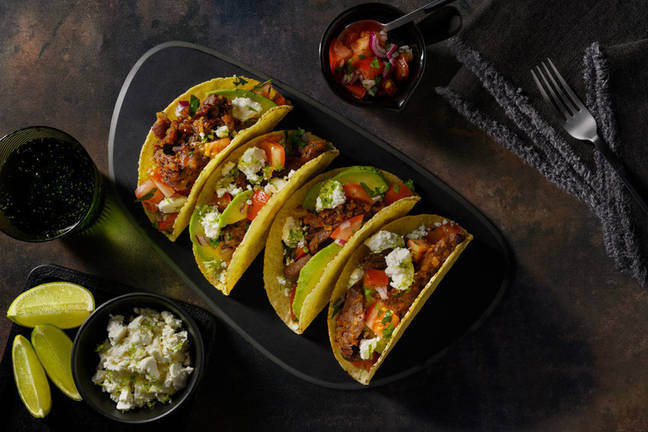 Hard-Shell Steak Tacos with Avocado & Coriander