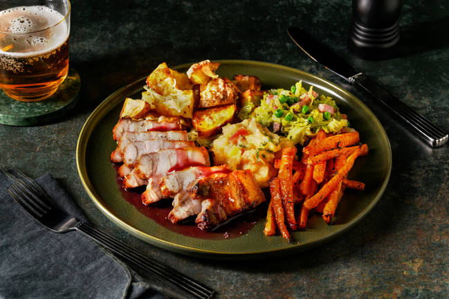 Thyme Roast Pork Belly and Homemade Apple Sauce