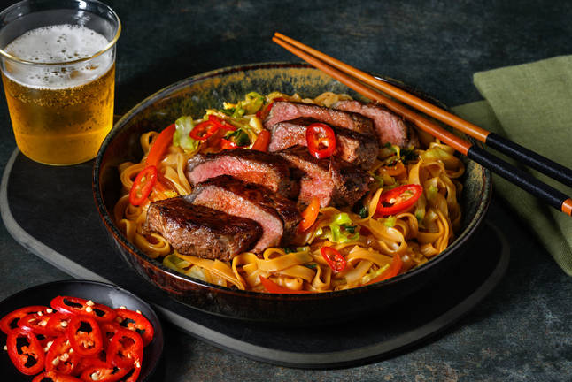 Steak au ponzu & nouilles de riz