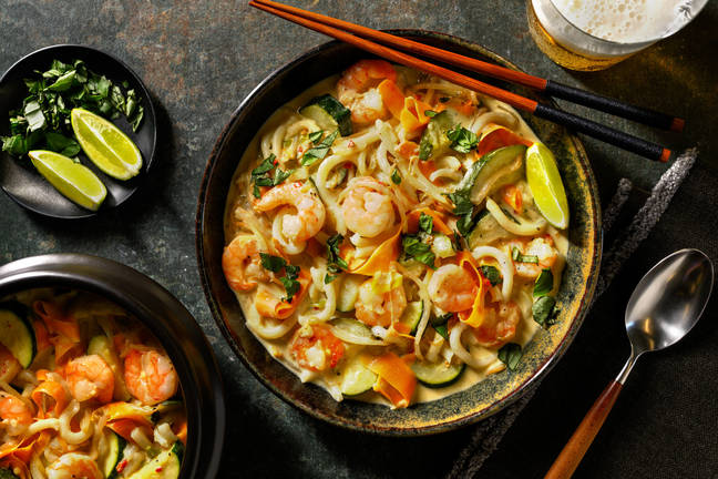 Soupe de nouilles aux crevettes façon laksa