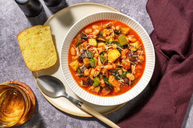 Homestyle Cannellini Bean & Roast Veggie Stew