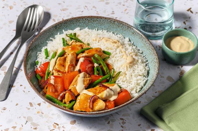 Asiatisk kyllingebowl