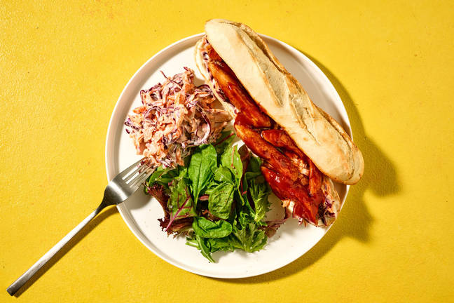 Snabblagad BBQ-kycklingmacka