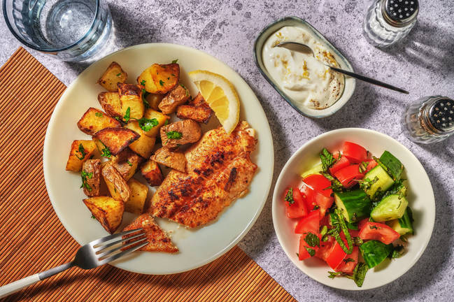 Batata Harra: Kartoffeln mit Harissa-Buntbarsch