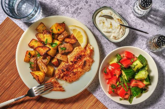 Batata Harra: Kartoffeln mit Harissa-Buntbarsch