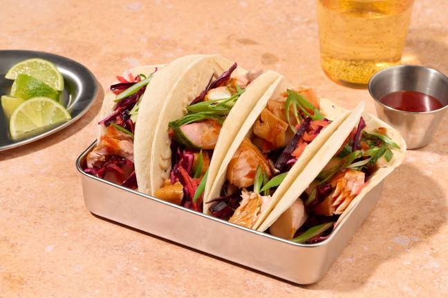 Hurtige hot honey-laksetacos