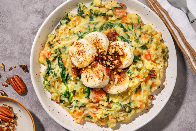 Romige geitenkaas met uiensaus