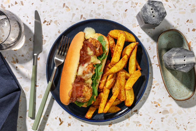 Cheeseburger Inspired Meatball Sub