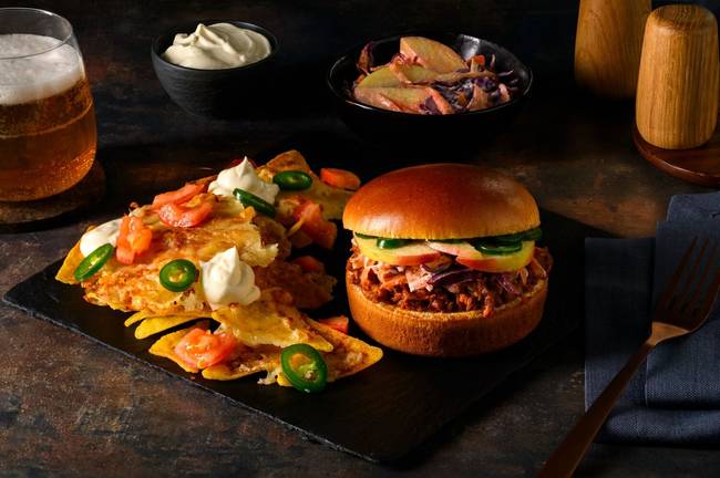 Amerikansk BBQ pulled pork-burgare