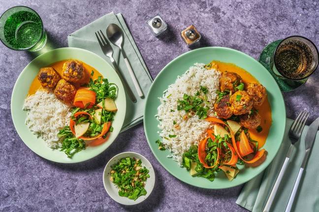 Kjøttboller i mild karrisaus