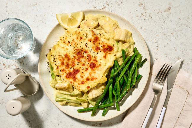 Krämig fisk- och broccoligratäng