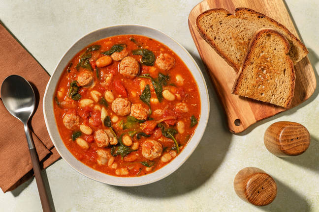 One-Pot Bohnen und Würstchen nach Boston Art