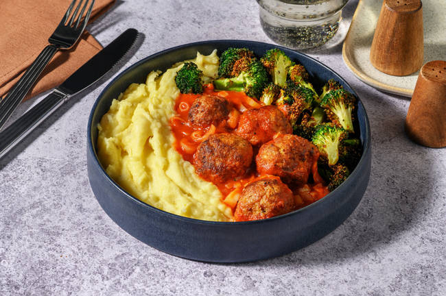Pork Meatballs in Cajun Spiced Tomato & Leek Sauce