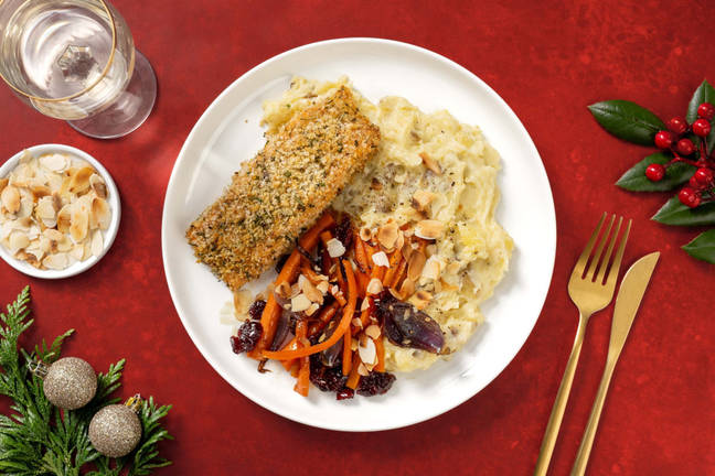 Saumon en croûte de panko et purée au lait infusé au romarin