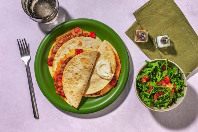 Spiced BBQ Pork Quesadillas Rapidas