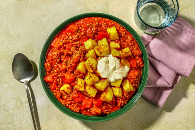 Potato Topped Beef Curry