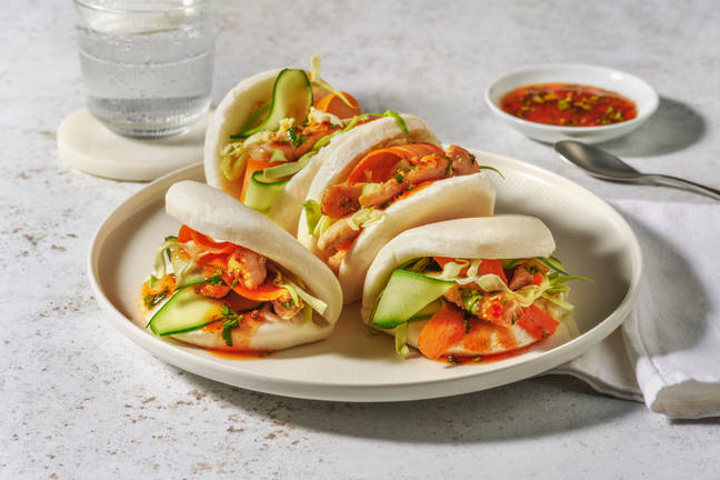 Vietnamesiska bun cha-inspirerade bao-bröd