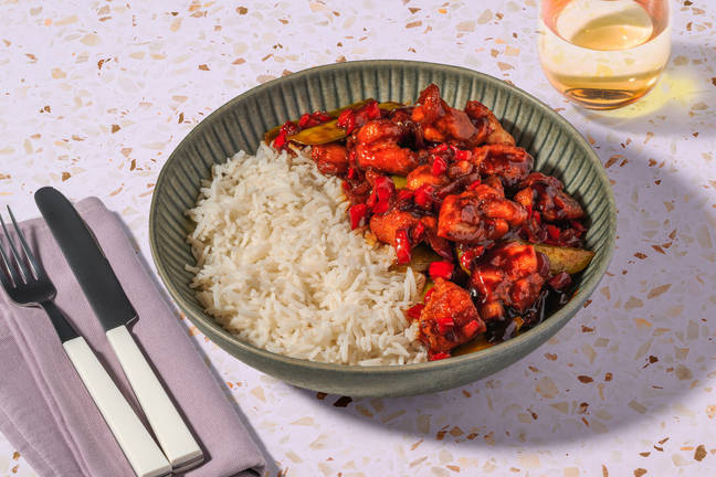 Sweet and Sticky Chicken on Rice