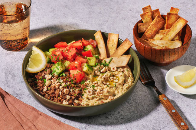 Middle Eastern Beef Mince and DIY Hummus
