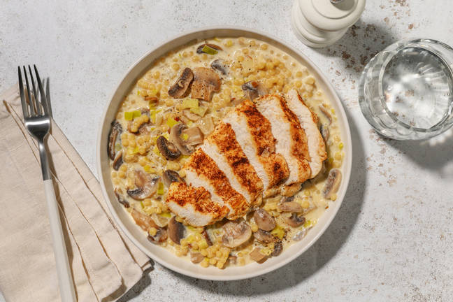 Perlebygotto og krydret kylling