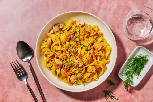 Krämig laxpasta
