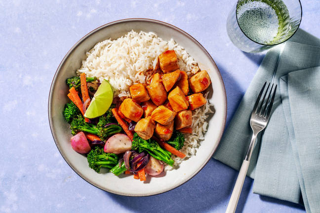 Sweet chili-glaserad fläskkotlett