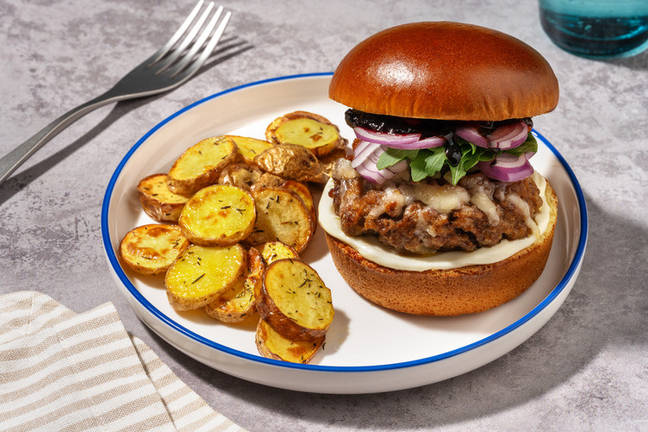 Blueberry-glazed Beef Burgers