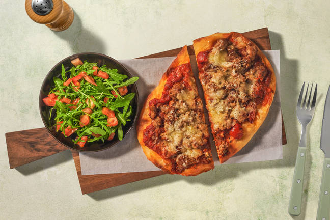 Italian Inspired Sausage Naanizza