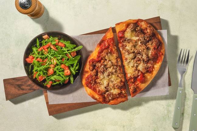 Italian Inspired Sausage Naanizza