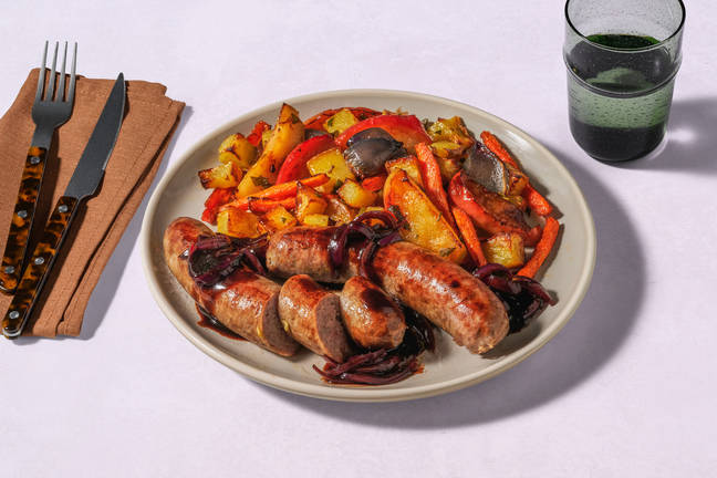 Honey Mustard Sausage Traybake