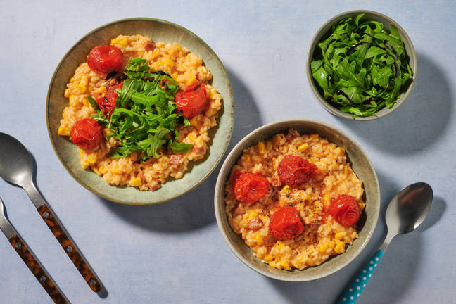 Oven-Baked Chorizo and Sweetcorn Risotto