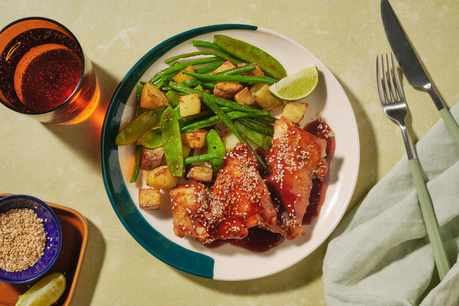 Teriyaki Sesame Glazed Chicken Thighs