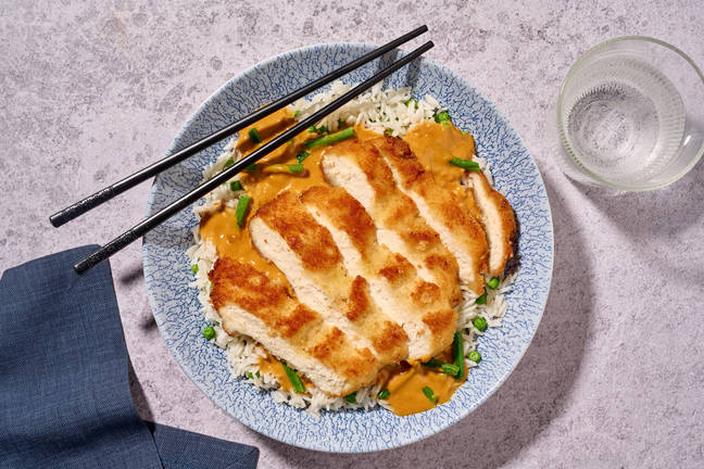 Crispy Breaded Chicken and Korma Sauce