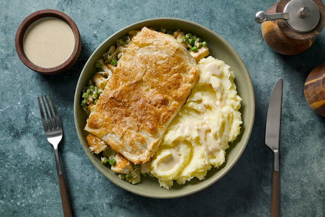 Creamy Chicken, Leek and Pea Puff Pastry Pie