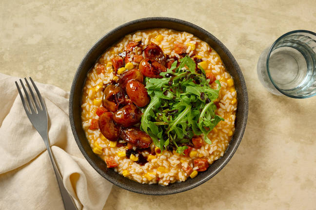 Oven-Baked Chorizo and Sweetcorn Risotto
