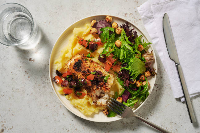 Pannstekt sej och sauce vierge