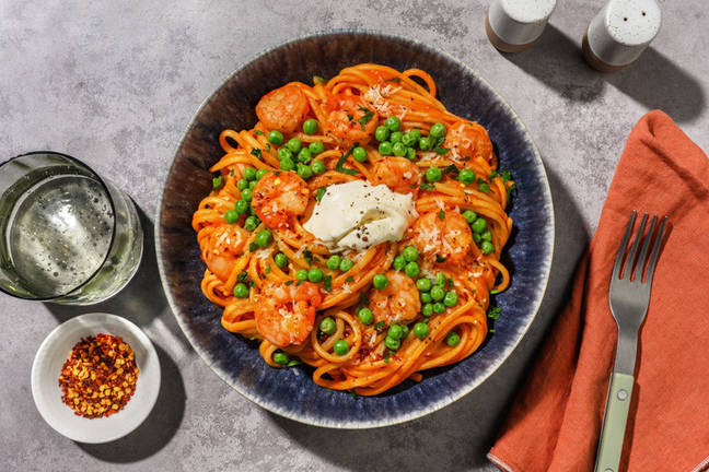 Creamy Prawn Linguine